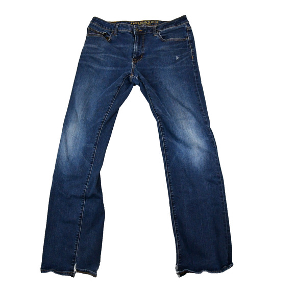 American Eagle Jeans Mens 36X34 (34x32.5 Meas) Original Boot Hole on Leg - Picture 1 of 12